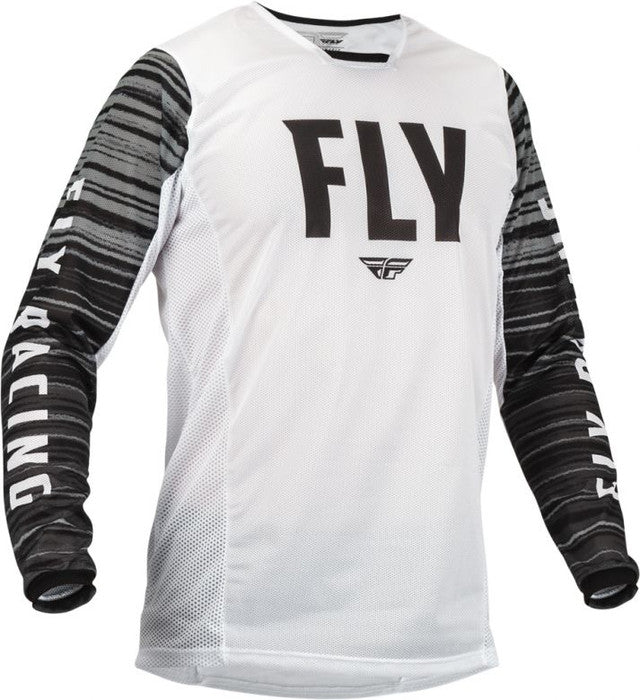 Fly Racing Kinetic Mesh Wave White Black Grey Jersey