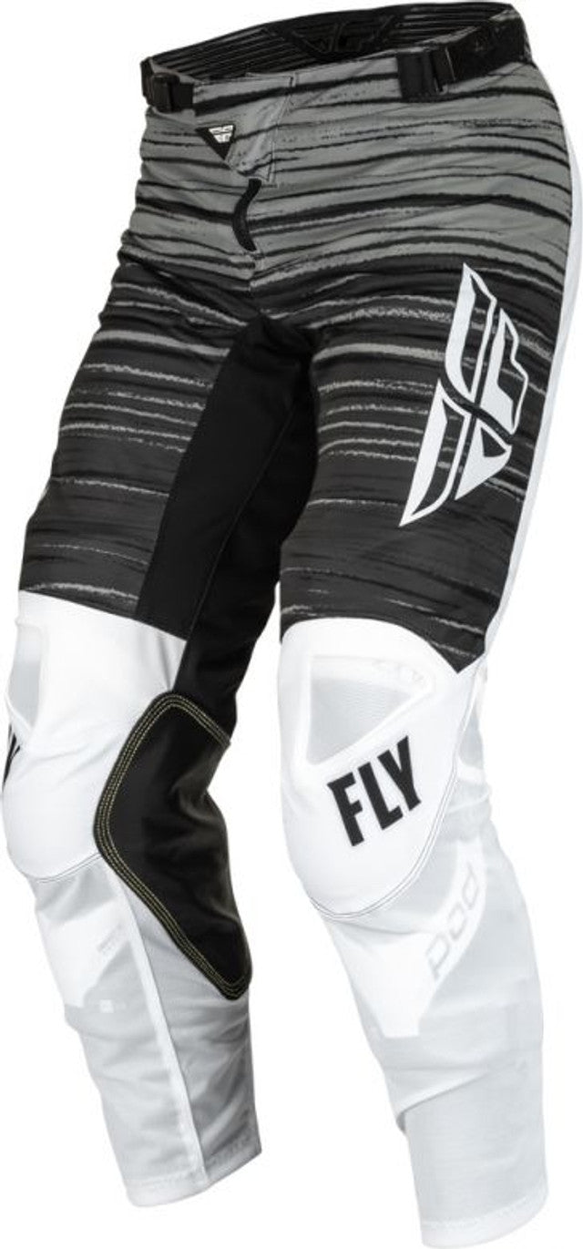 Fly Racing Kinetic Mesh Wave White Black Grey Pants