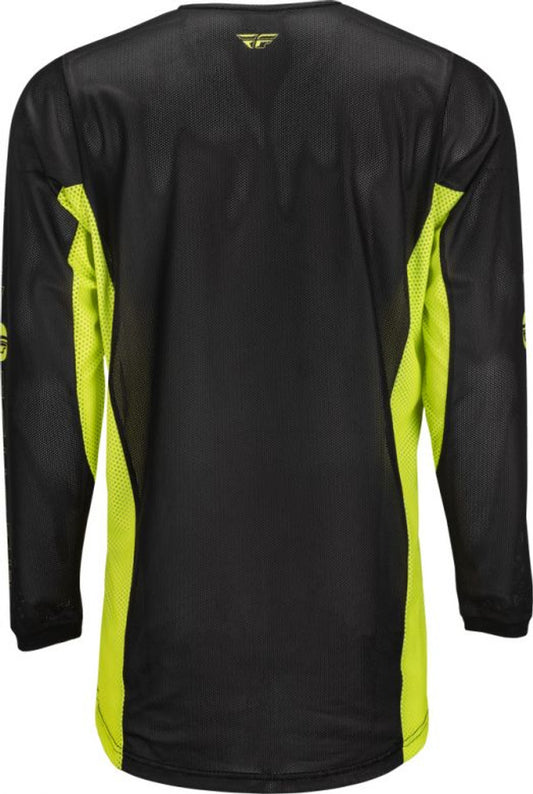 Fly Racing Kinetic Mesh Fuel Hi-Viz Black Jersey