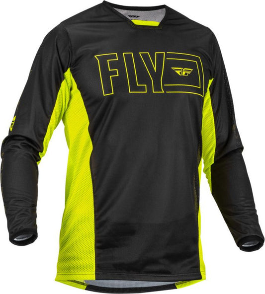 Fly Racing Kinetic Mesh Fuel Hi-Viz Black Jersey