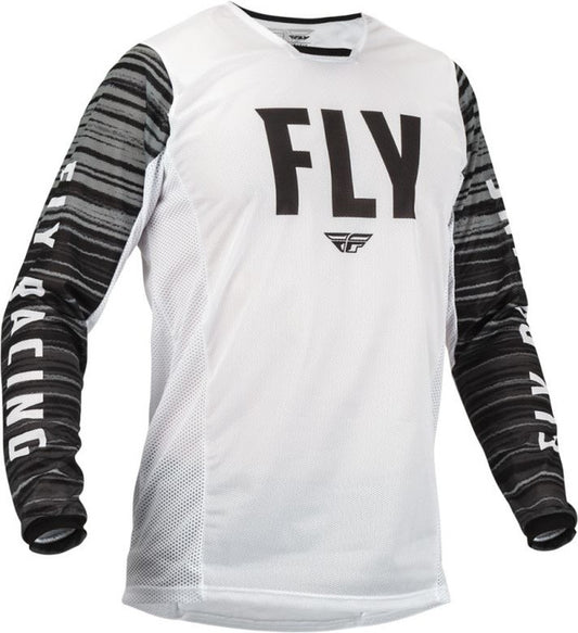 Fly Racing Kinetic Mesh Wave White Black Grey Jersey